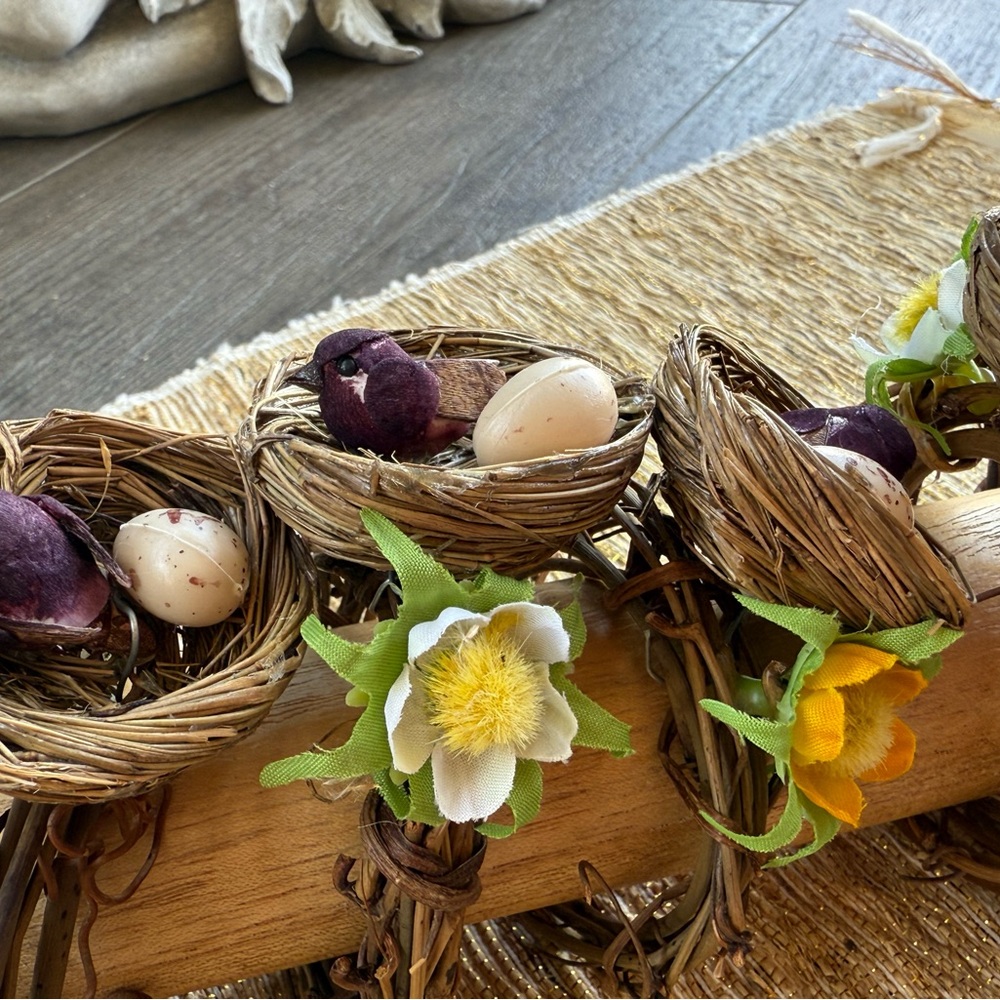 6 Napkin Rings Rustic Bird Decor - Picture 3 of 5